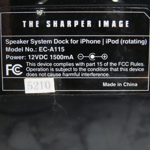 The Sharper Image EC-A115 Rotating Speaker Dock System for iPod / iPhone - Picture 7 of 7